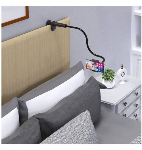 GOOSENECK FLEXIBLE ARM PHONE MOUNT WITH ADJUSTABLE CLAMP BLACK SHAWE | INSTOCK