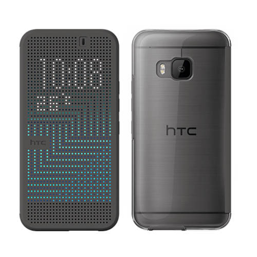 HTC ONE M9 DOT VIEW 2 ICE PREMIUM CASE | ONYX BLACK | INSTOCK