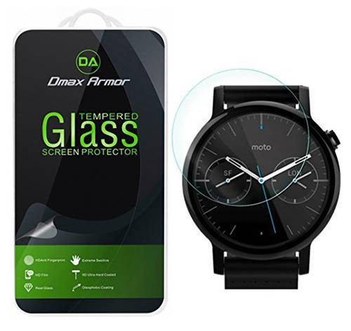 MOTO 360 2ND GEN 46MM TEMPERED GLASS SCREEN PROTECTOR | DMAX ARMOR | INSTOCK
