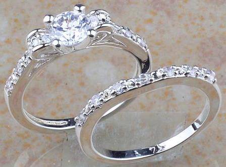 Extraordinary!Wedding Bridal Diamond Lab Created Diamonds  925 STERLING SILVER  Size 8