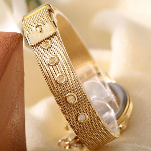 Owl Pendant Quartz Women Wrist Watches Stainless Steel Mesh Belt Ladies Wristwatch