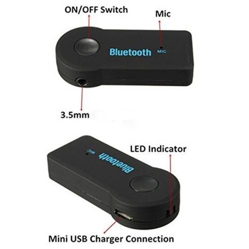 MOONBIFFY 3.5MM Jack Bluetooth AUX Audio Music Receiver Car Kit Wireless Speaker Headphone Adapter H