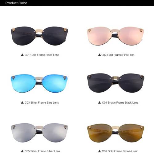 MERRY'S Fashion Women Gothic Eyewear Skull Frame Metal Temple Oculos de sol UV400