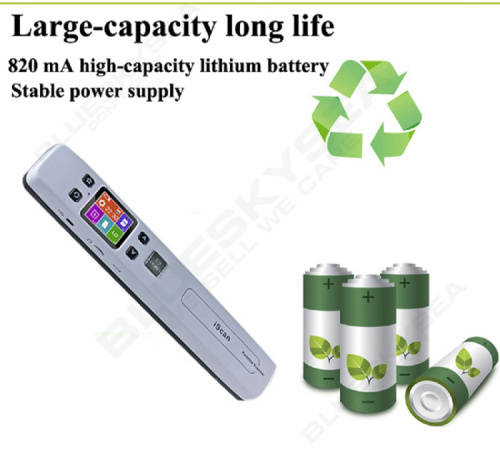 Iscan02 Wireless WIFI Portable Scanner A4 Size JPEGPDF High Speed Document Scanner 1050DPI Handheld