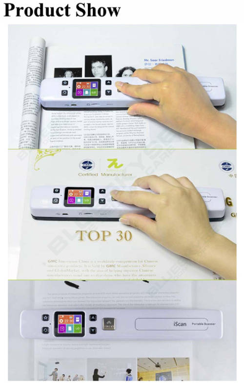 Iscan02 Wireless WIFI Portable Scanner A4 Size JPEGPDF High Speed Document Scanner 1050DPI Handheld