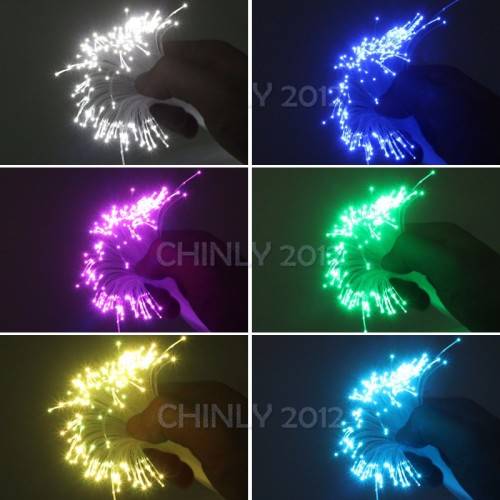 0.75mm 300Mroll PMMA plastic end glow fiber optic cable for all kind led light engine driver