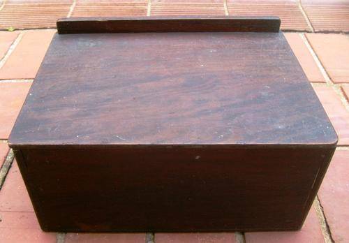 Interesting vintage wooden box with tray