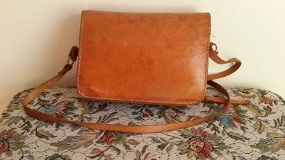 Vintage leather satchel bag