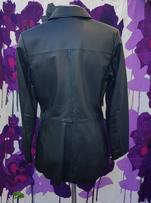 Ladies Genuine Leather Black Jacket by Woolworths