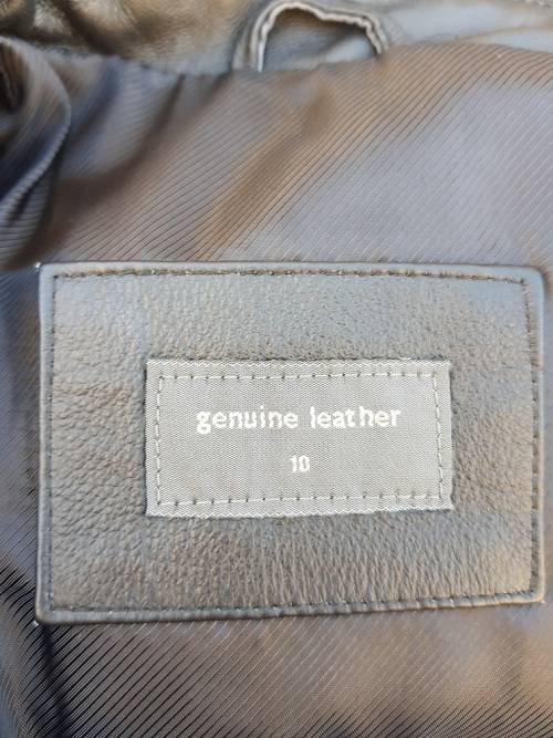 Ladies Genuine Leather Black Jacket by Woolworths