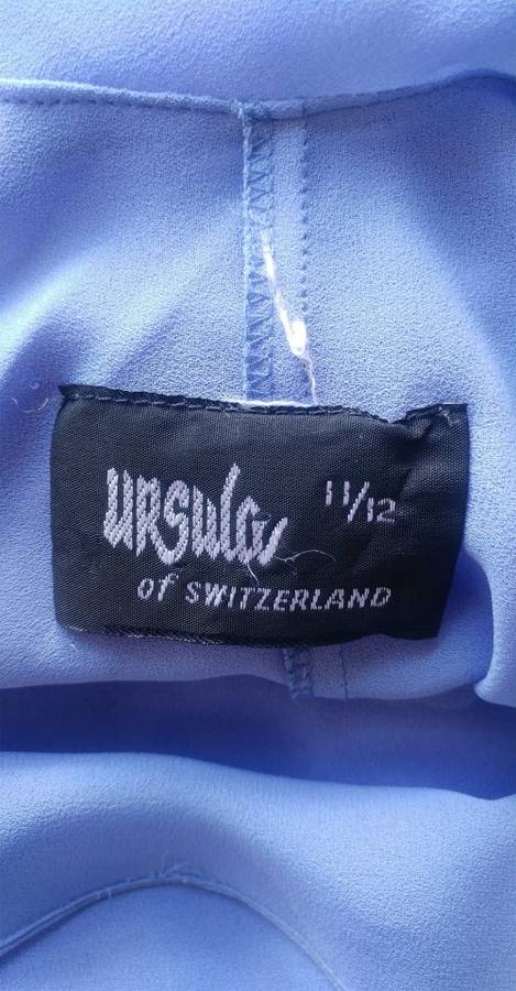 Ursula of Switzerland Lilac Draped back dress - Size 10/11