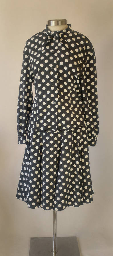 Vintage polka dot skirt set by Carella - Size 12