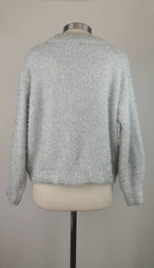 Silver tinsel crop top by H&M - Size S