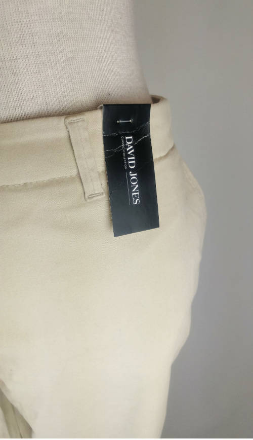 Ladies Slim Fit pants in neutral tone by David Jones - Size 18