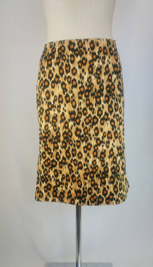 MOSCHINO JEANS Leopard Print Cotton Skirt - Size 12