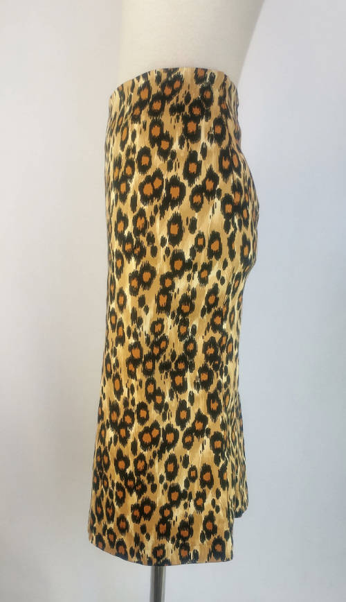 MOSCHINO JEANS Leopard Print Cotton Skirt - Size 12
