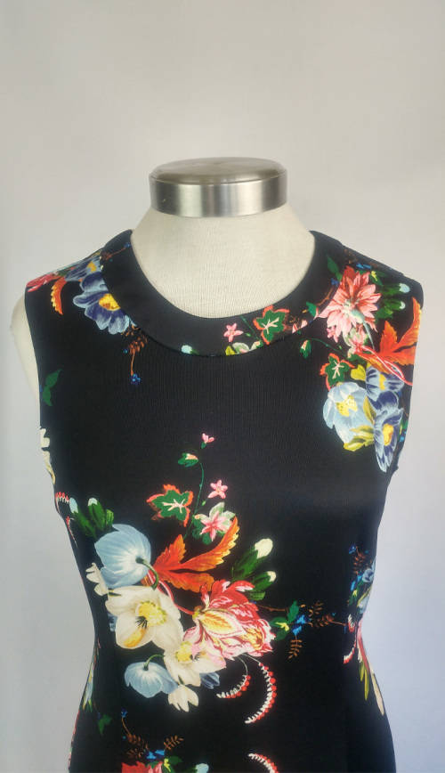 ERDEM Louisa Black Floral Dress - Size 12