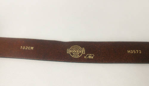 Honest Brown Leather Belt Size XL