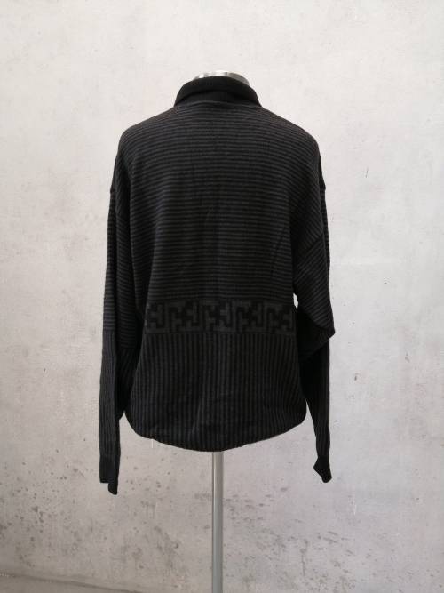 Mayser Grey and Black Wool Knit Large