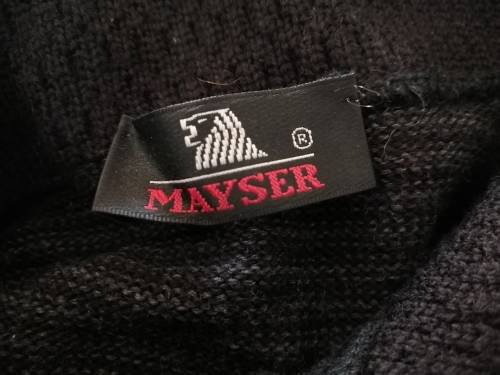 Mayser Grey and Black Wool Knit Large