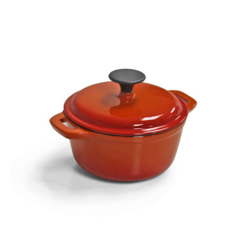 Fine Living Cast Iron Set - Classic - 5pc - Orange