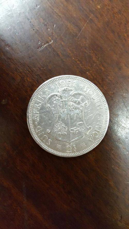 UNION OF SOUTH AFRICA 1951 - 2 SHILLING