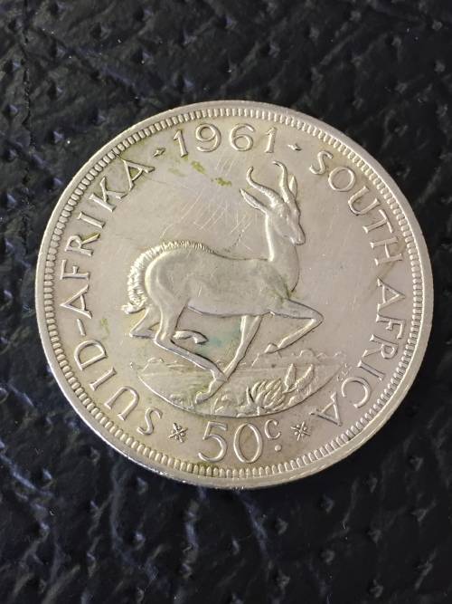 UNION OF SOUTH AFRICA 1961 -  50 CENTS
