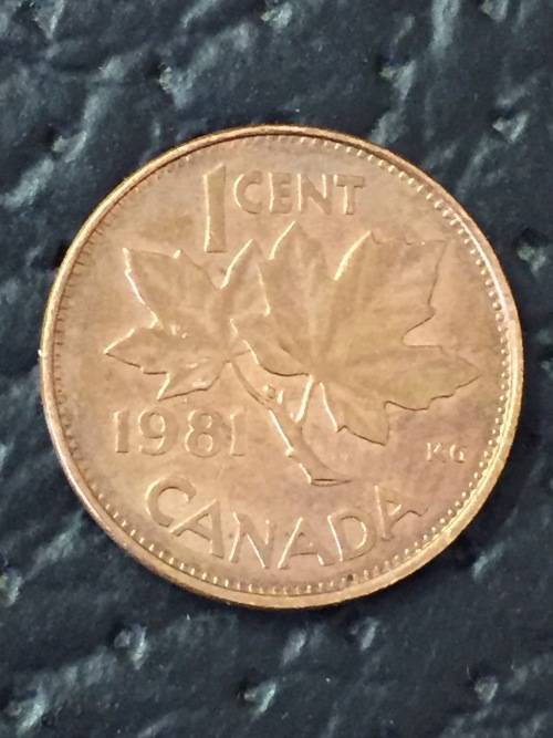 1981 CANADA COPPER 1 CENT