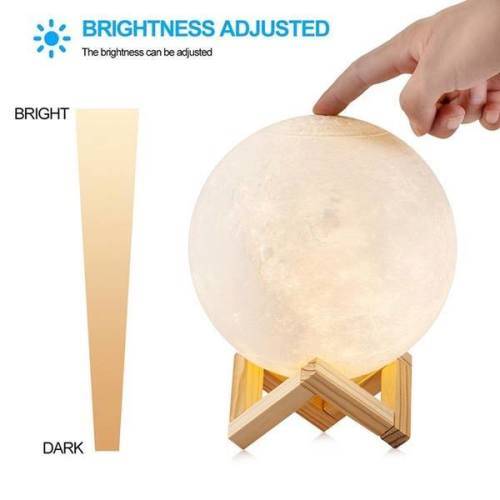 3D Moon Lamp   USB LED Moonlight  Dimmable AND Touch Sensor