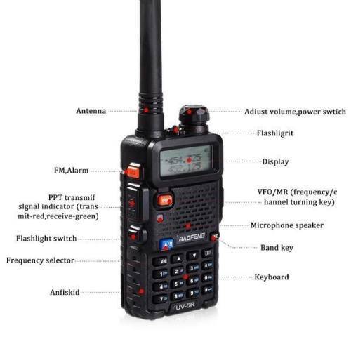 UV-5R VHF/UHF MHz Dual-Band CTCSS Walkie Talkies Two-way