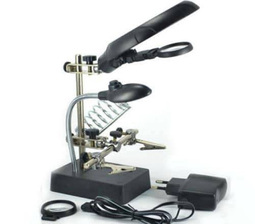 HELPING HAND LED MAGNIFIER WITH SOLDERING STAND