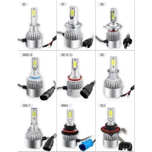 H1 H3 H4 H7 H8/9/11 H13 9004 9005 9006 9007 9012 880 881 COB 600000LM 6500K Car Auto Bulb Lamp 2 PCS