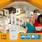 Hot Sale !!! 300/1200Mbps Dual-Band 2.4 / 5G 4-Antenna WIFI Range Extender WiFi Repeater Router