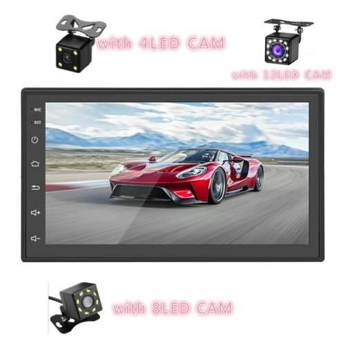 7" Double 2Din Touch Android 8.1 Quad-Core Car Radio  + Camera