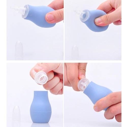 Nasal Aspirator Vacuum Sucker Silicone Baby Nose Mucus Snot Cleaner Pump