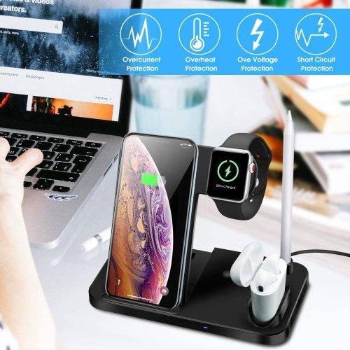 4 in 1 Wireless Fast Charger for iPhone, Apple Watch and AirPods