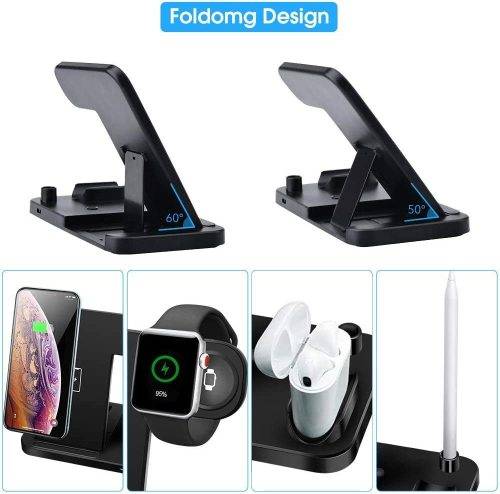 4 in 1 Wireless Fast Charger for iPhone, Apple Watch and AirPods