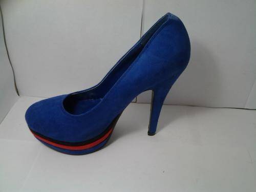 Blue , Red & black Heel Size 5