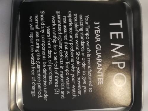 Tempo Leather Strap Watch for Sale
