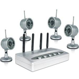 Wireless Recording DIY 4 Camera CCTV Surveillance System