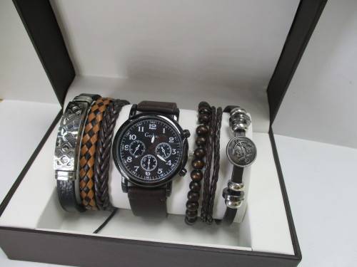 Mens watch set (brown)
