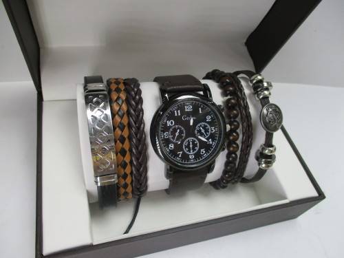 Mens watch set (brown)
