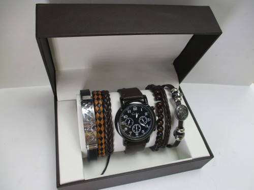 Mens watch set (brown)