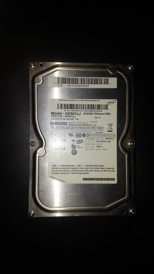 500GB Samsung SATA Harddrive