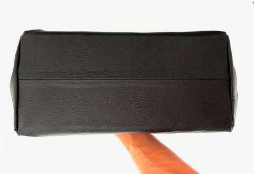 Genuine Italian Leather Shopper Handbag Black Large