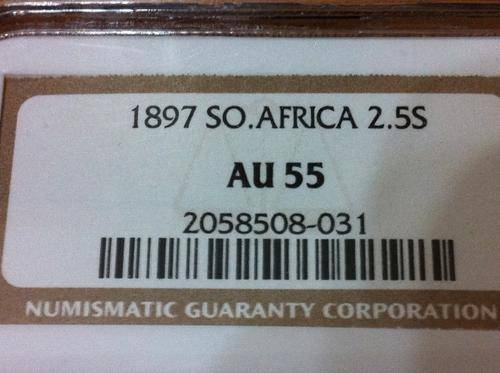 1897 2.5S AU 55 NGC Graded