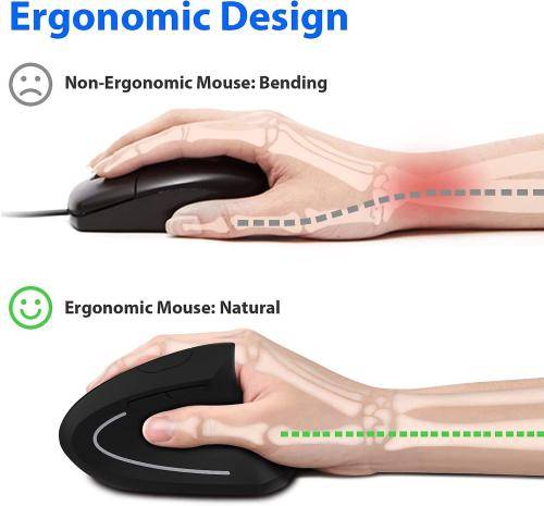 Rechargeable Ergonomic Wireless 2.4GHz Optical Mouse