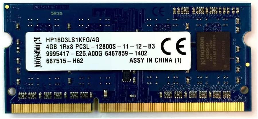 Kingston 4GB DDR3 RAM 1600MHz PC3L-12800 204-Pin Laptop SODIMM