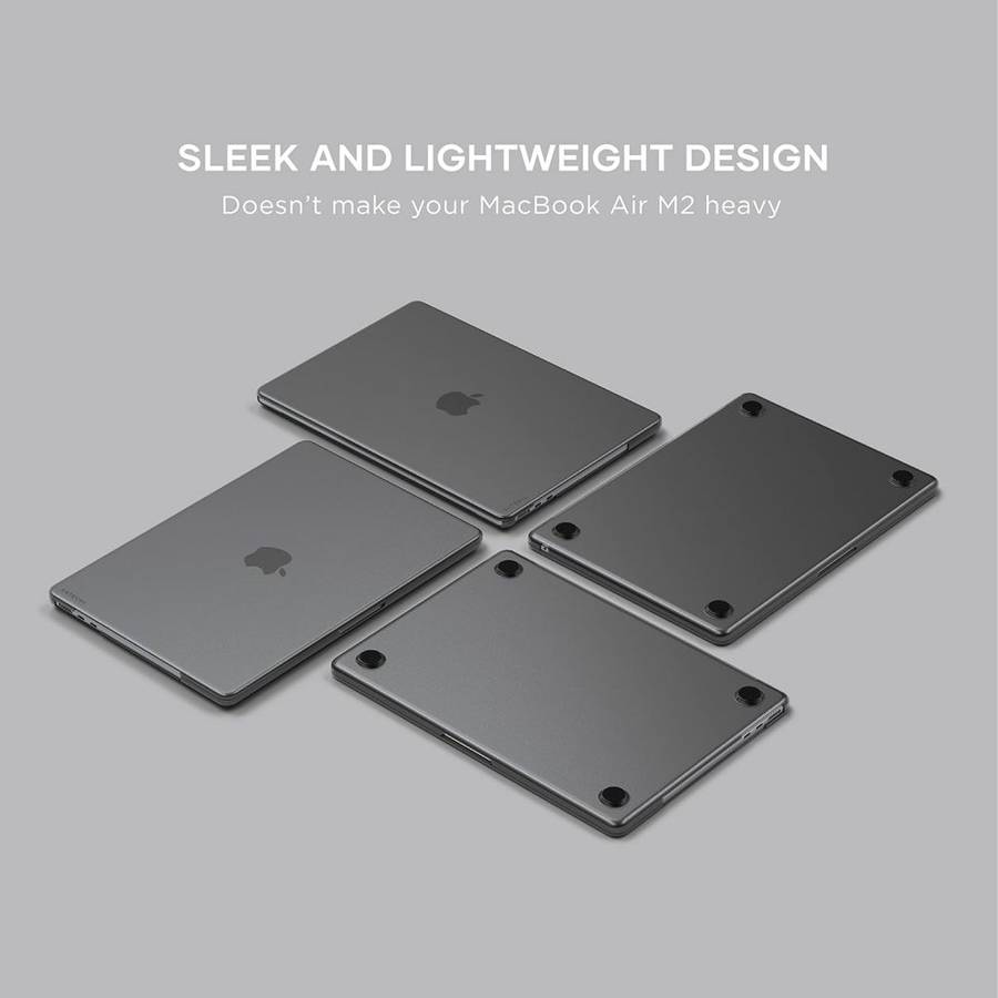 Hard-shell Case Compatible with MacBook Air Case (M2, 2022) Model A2681- Lightweight and Slim  Dark