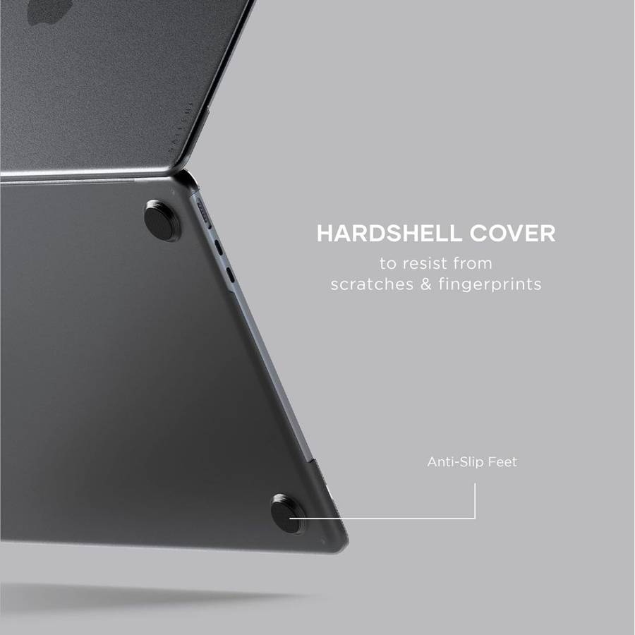 Hard-shell Case Compatible with MacBook Air Case (M2, 2022) Model A2681- Lightweight and Slim  Dark